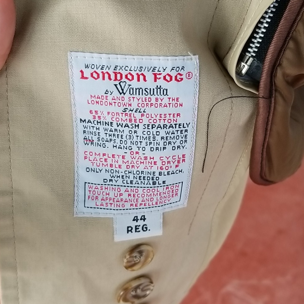 SOLD!!!VTG London Fog Trench Coat - Picture 8 of 10